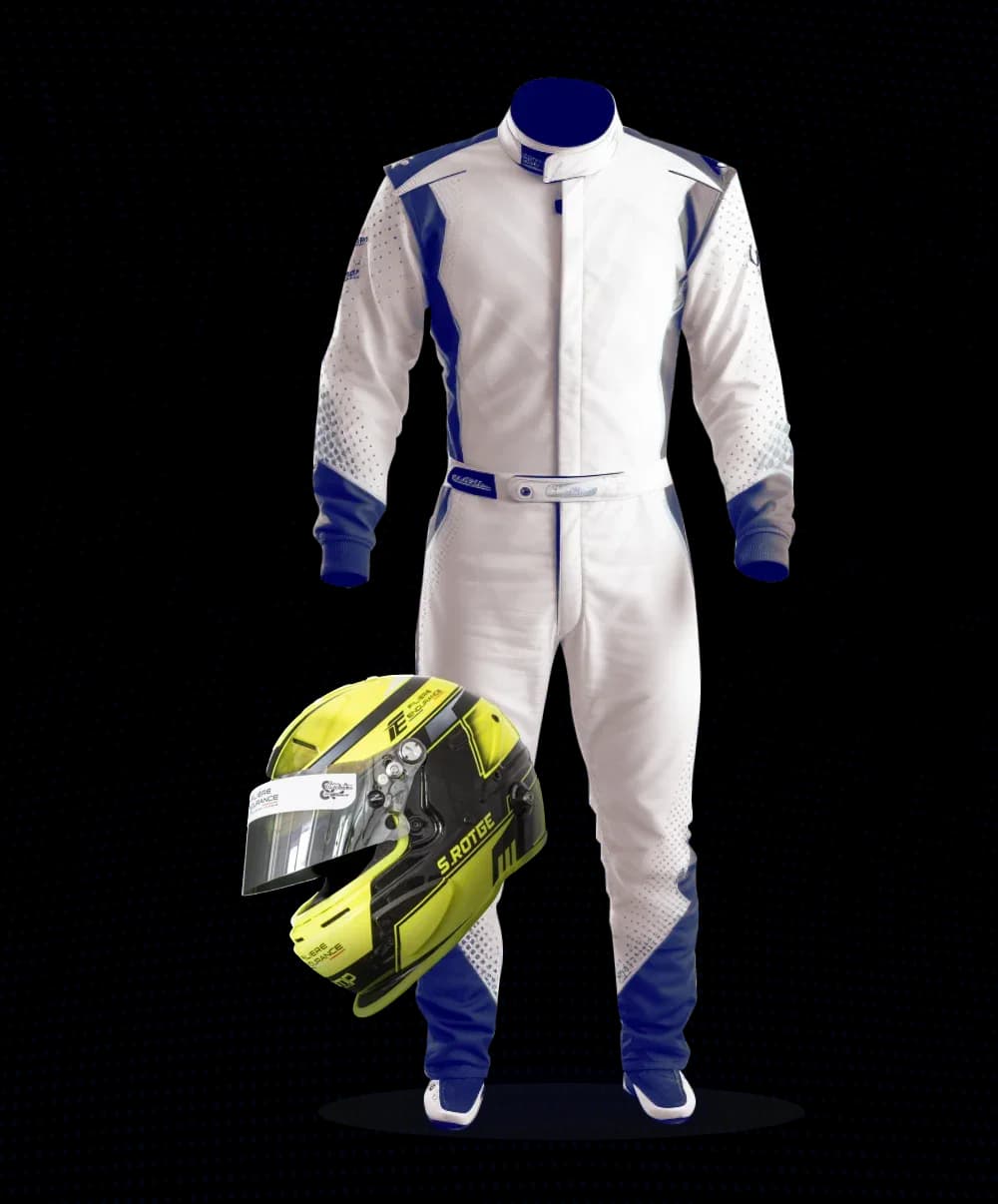 Combinaison et casque de Sachel Rotgé